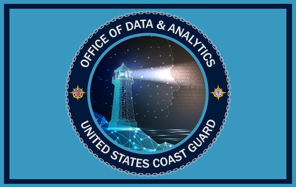 The Office of Data and Analytics logo presented on a Coast Guard backdrop.