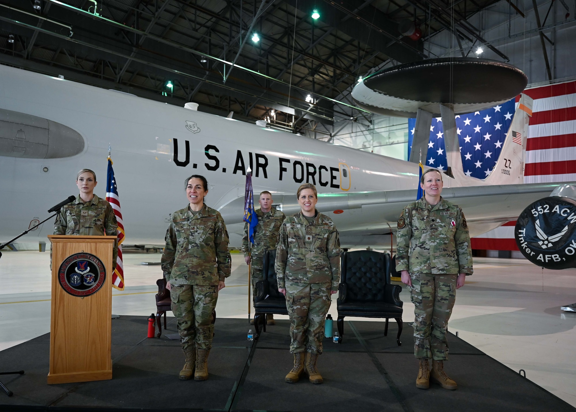 Airmen at change of command