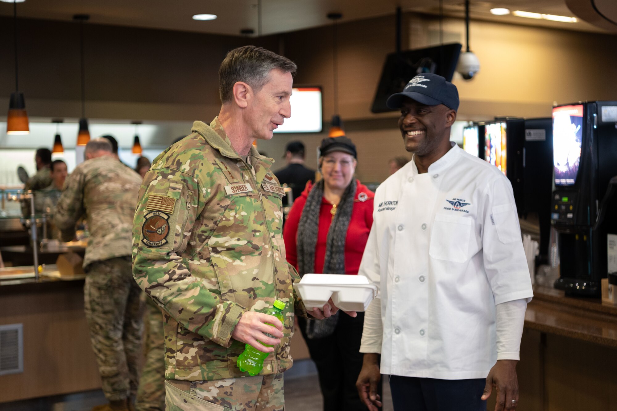 Schneider visited with Airmen across the installation to discuss the quality of life on station to learn more about the unique challenges Airmen and families face while being stationed in Alaska.