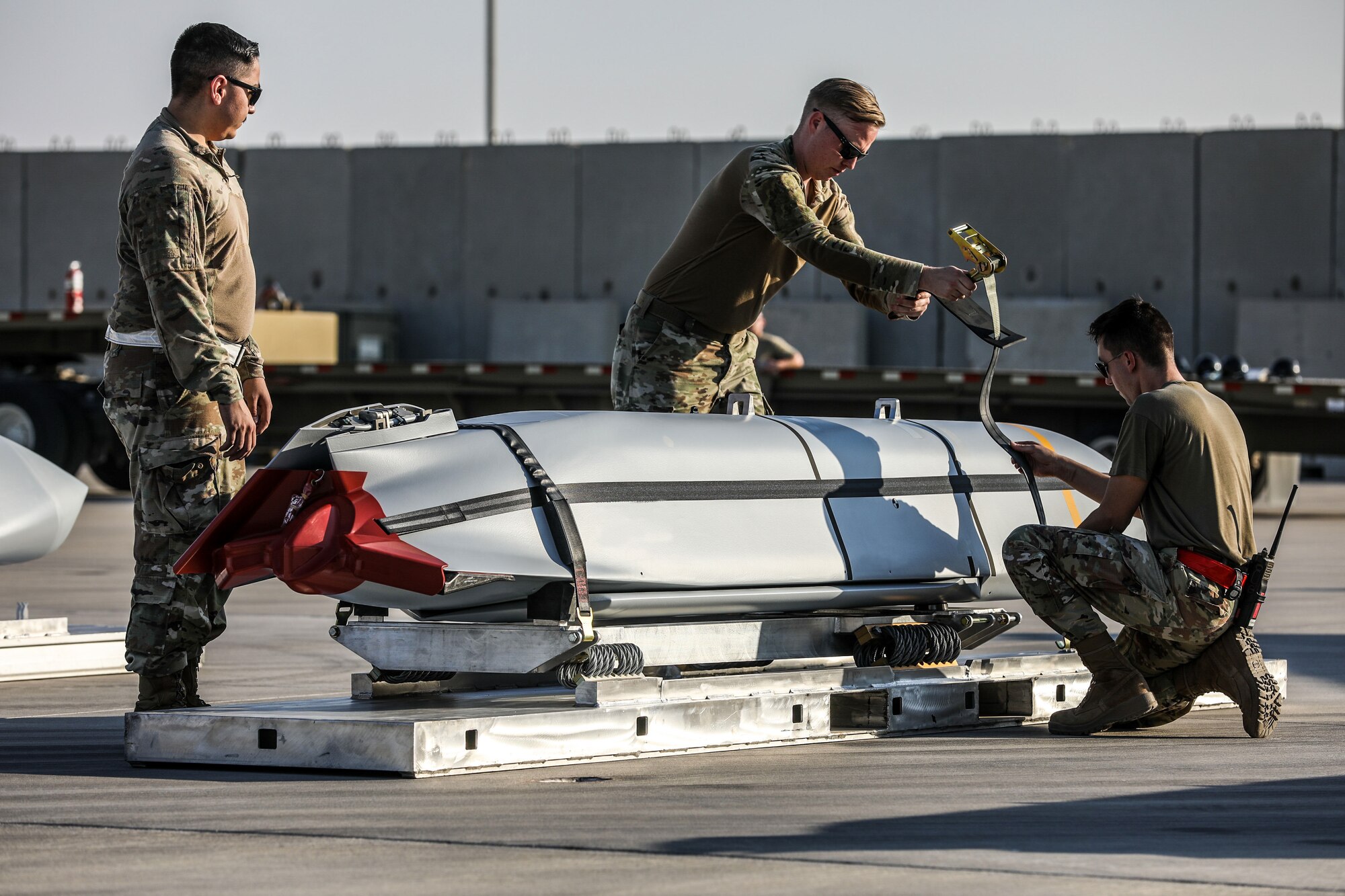 U. S. Special Operations Task Group-Central and Air Forces Central Airmen conduct orientations and static on-load/off-load familiarization rehearsals.