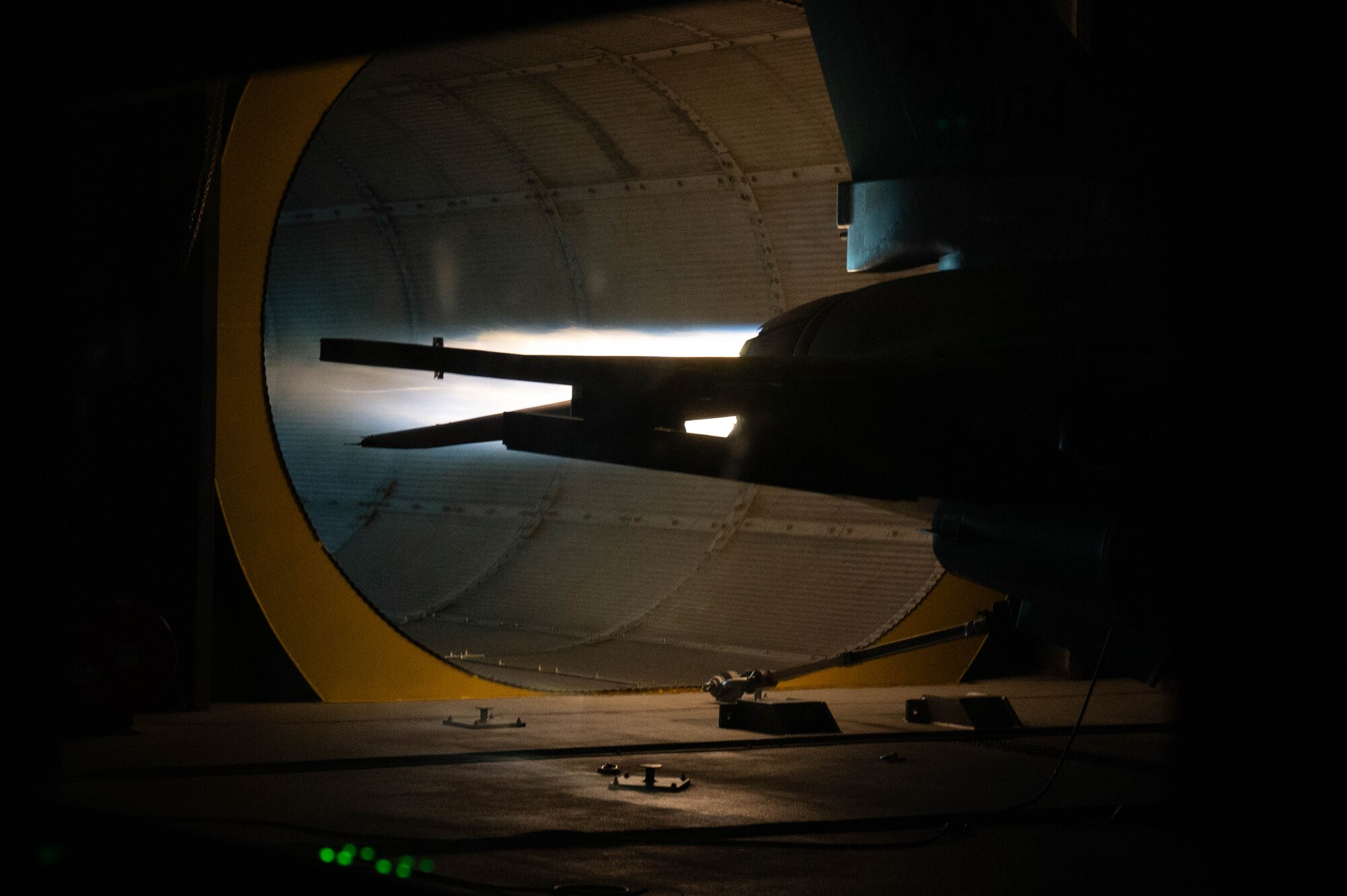Airmen from the 354th Maintenance Squadron propulsion flight conduct an installed engine run demonstration for spouses during the 354th MXS spouses' open house, March 1, 2024, at Eielson Air Force Base, Alaska.