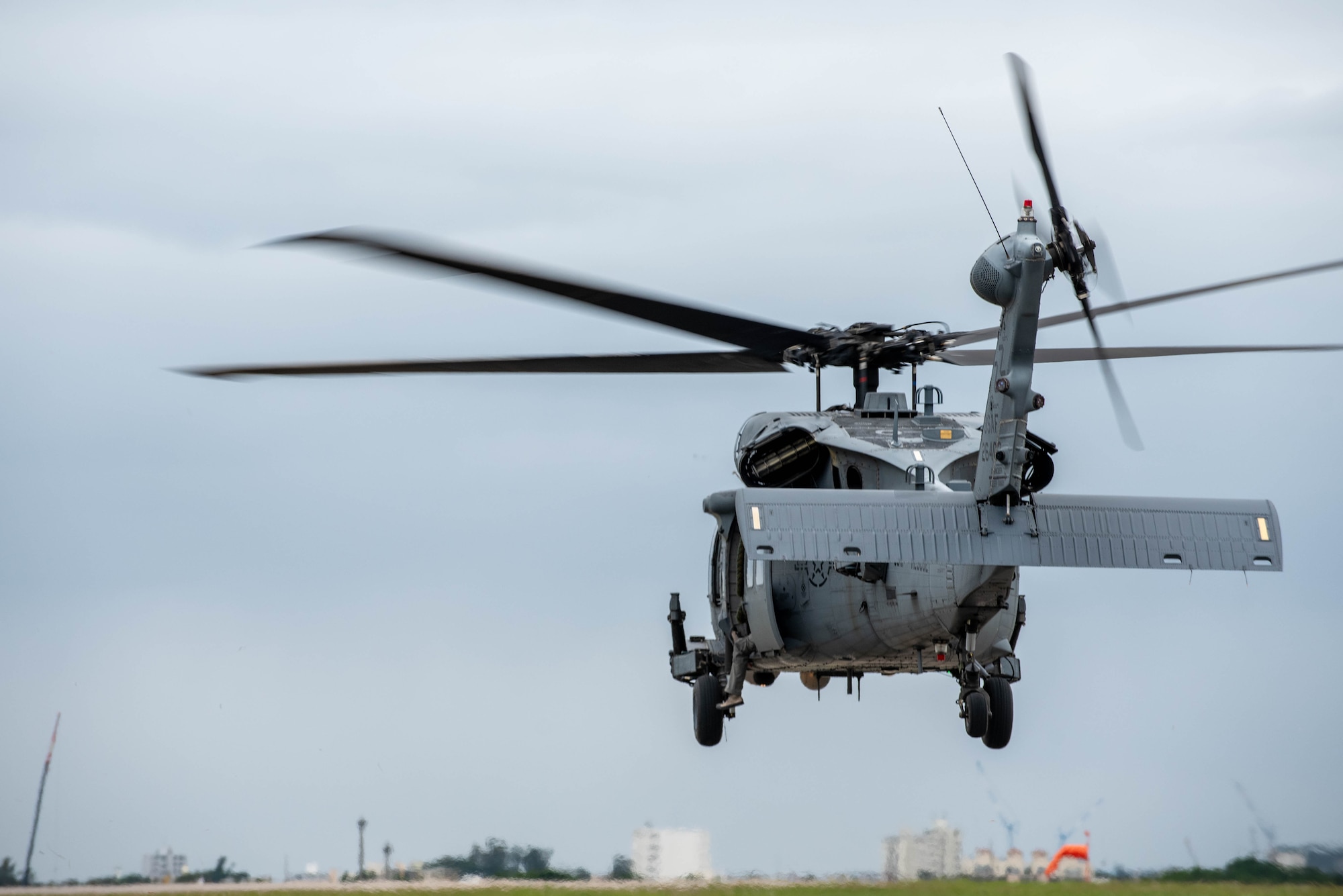 An HH-60 Pave Hawk taking off