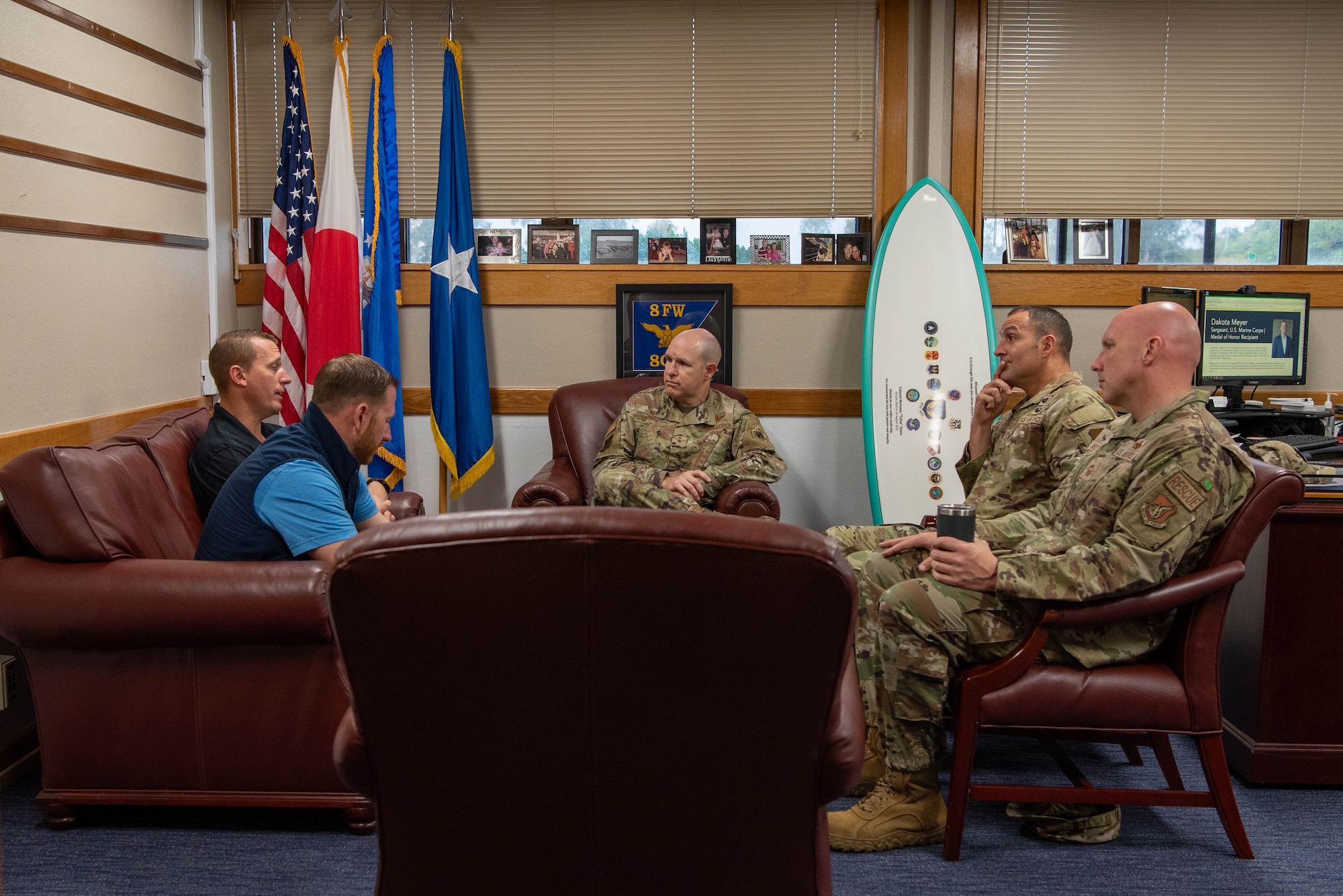 Medal of Honor recipient speaks with Kadena Air Base commander