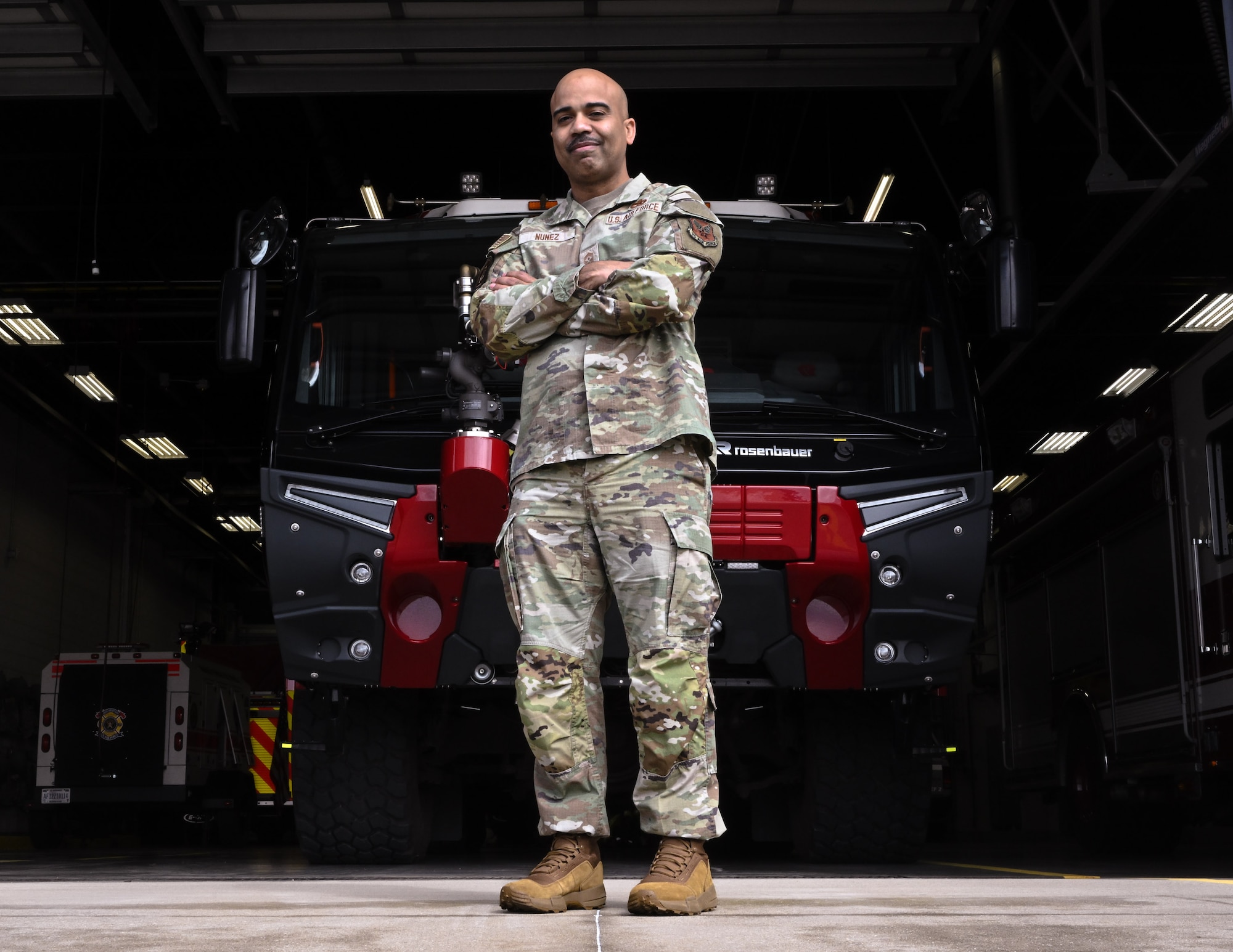 Chief Master Sgt. Israel Nuñez, senior enlisted advisor to the Chief of Air Force Reserve and Command Chief Master Sergeant of Air Force Reserve Command, poses for a photo at Youngstown Air Reserve Station, Ohio, March 2, 2024.