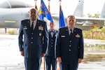 U.S. Air Force Lt. Col. Brian Danielewicz, commander of the 125th Medical Group Detachment 1 assumes command of the detachment, during a ceremony March 3, 2023, at Jacksonville Air National Guard Base, Florida.  (U.S. Air National Guard photo by Senior Airman Jesse Hanson)