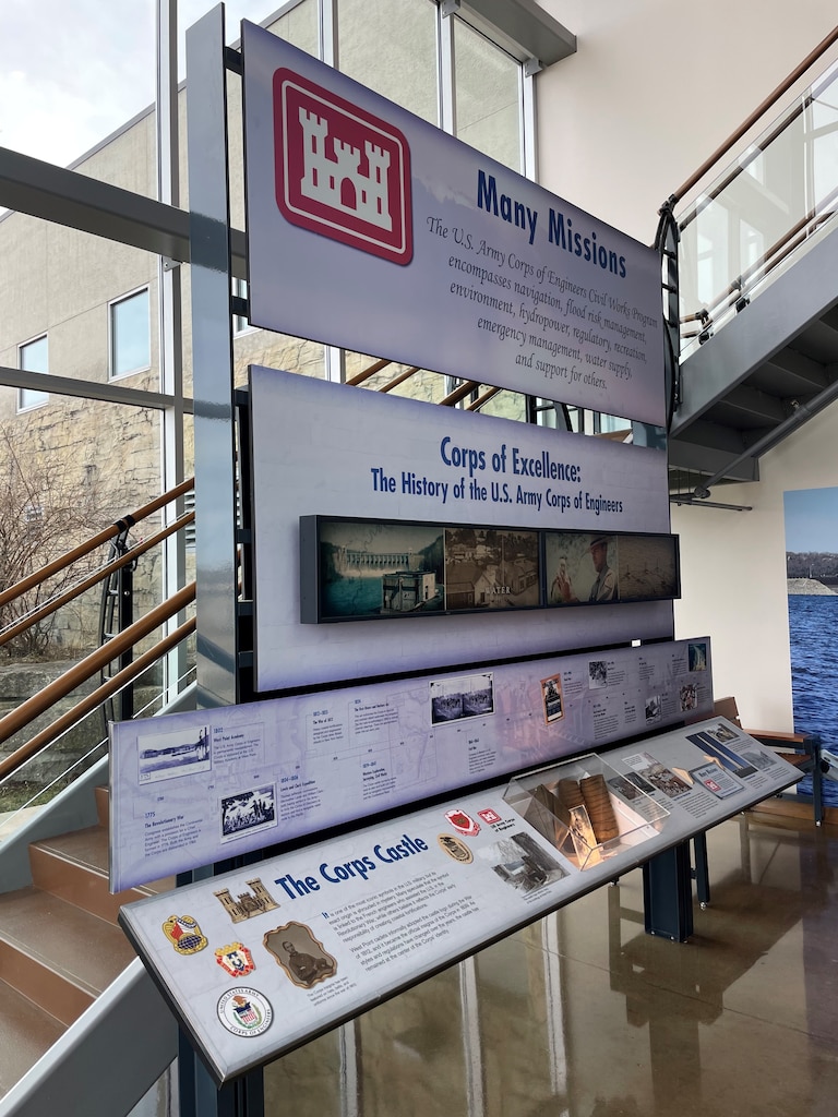 signage showing USACE exhibits