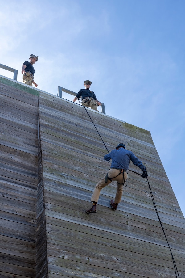 Members of the U.S. Special Operations Command Civilian Leader Development Program recently visited Marine Forces Special Operations Command on Camp Lejeune, North Carolina, Mar. 5, 2024. The visit is designed to give Joint and SOCOM civilian leaders the opportunity to further familiarize themselves with the special operations forces that they support. (U.S. Marine Corps photos by Cpl. Henry Rodriguez)