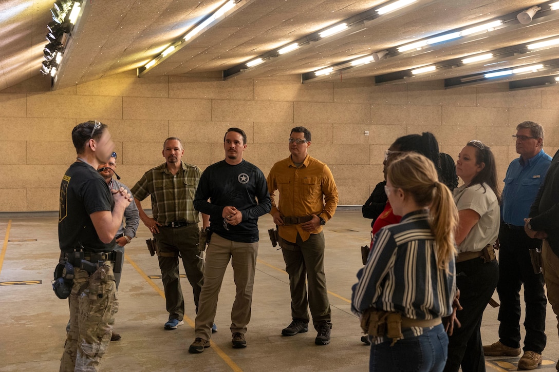 Members of the U.S. Special Operations Command Civilian Leader Development Program recently visited Marine Forces Special Operations Command on Camp Lejeune, North Carolina, Mar. 5, 2024. The visit is designed to give Joint and SOCOM civilian leaders the opportunity to further familiarize themselves with the special operations forces that they support. (U.S. Marine Corps photos by Cpl. Henry Rodriguez)