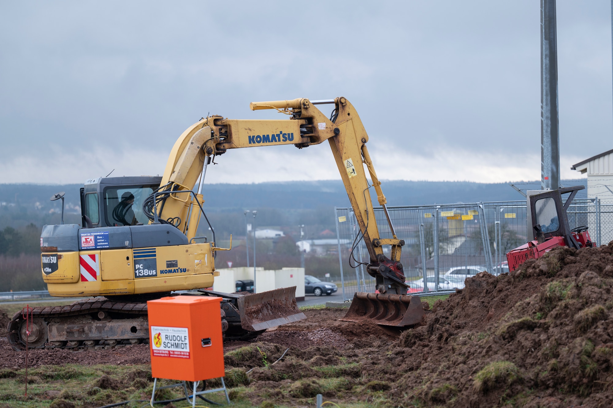 Construction workers begin construction on the 726th Air Mobility Squadron passenger terminal expansion at Spangdahlem Air Base, Germany, Feb. 1, 2024.