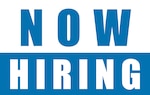 A graphic of a "now hiring" solicitation for military spouse hiring authority within the Coast Guard.