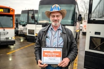 Sam Pruiett, operations manager, Shop 11/17, Shipfitters, Forge, Sheetmetal, at Puget Sound Naval Shipyard & Intermediate Maintenance Facility in Bremerton, Washington, was named 2023 Kitsap Transit Worker/Driver of the Year. (Kitsap Transit photo)