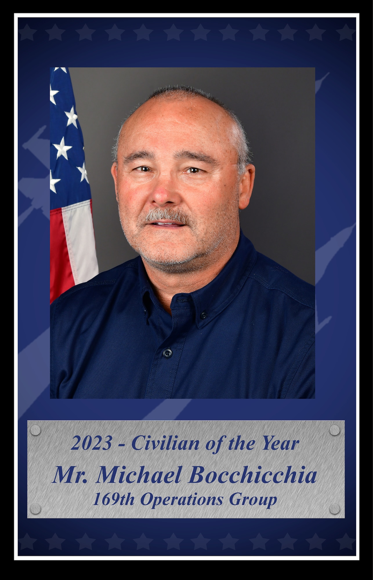 Mr. Michael Bocchicchia, 169th Fighter Wing Civilian of the Year 2023
