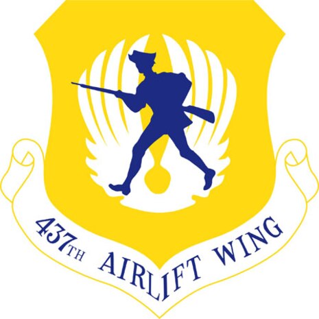 An image of the 437th Airlift Wing patch.