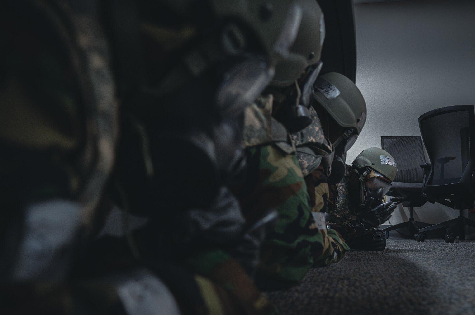 Airmen simulate a bunker