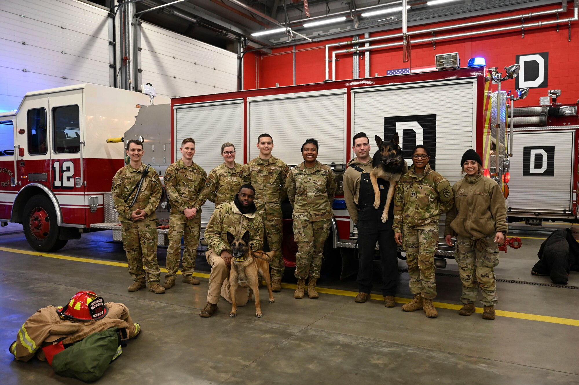 The K-9 TCCC training aimed to build readiness for military and civilian fire department members by giving them knowledge and practice of responding to any K-9 medical emergency situation.
