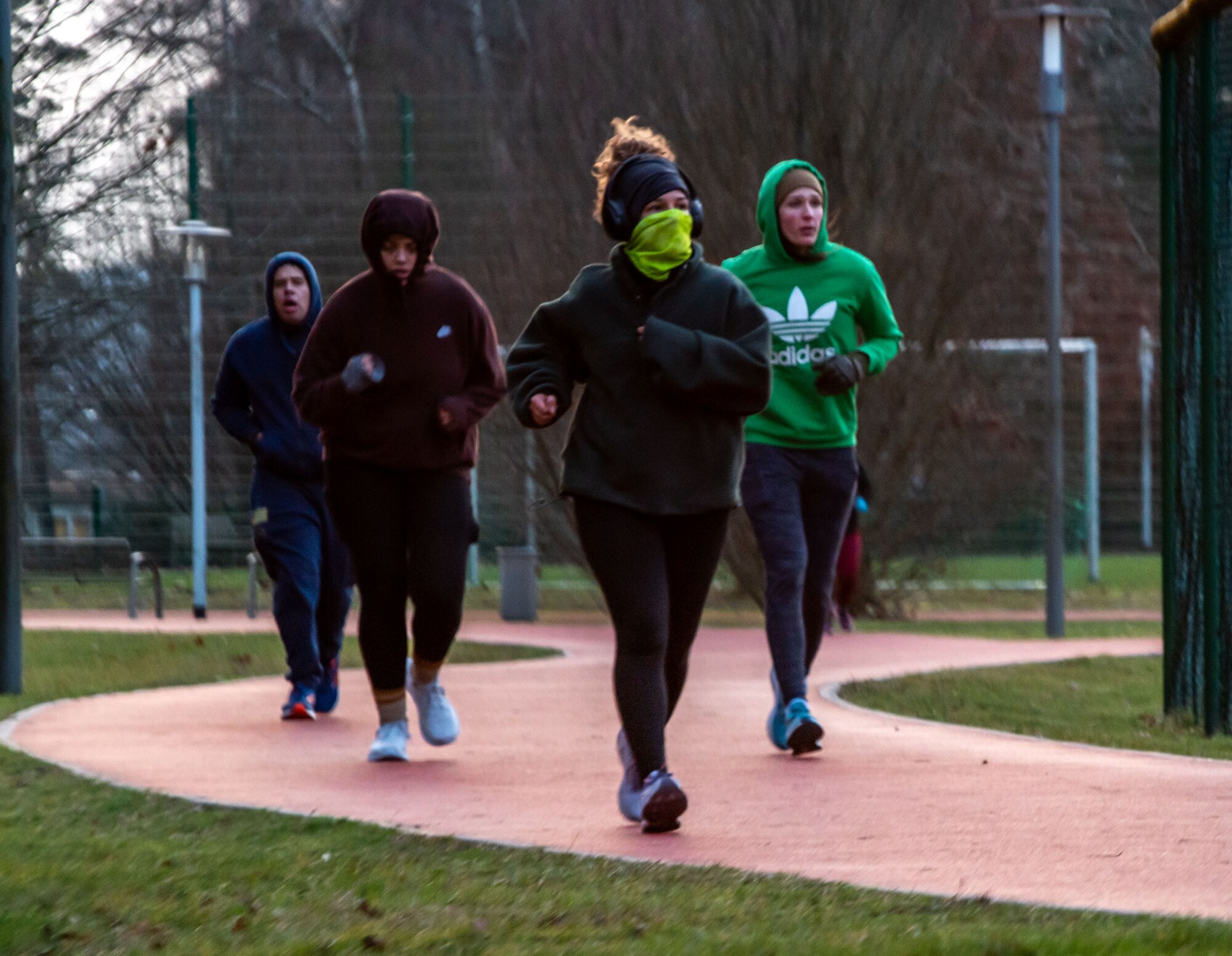 Kaiserslautern Military Community members run on the outdoor track