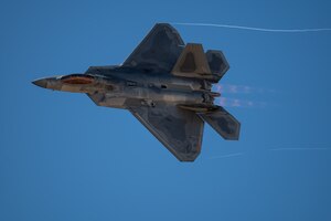 Capt. Melanie Kluesner, F-35A Lightning II Demonstration Team pilot and commander, flies an aerial demonstration certification flight