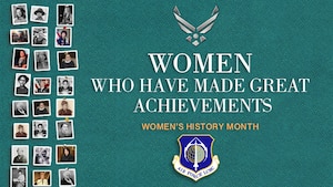 AFLCMC Women's History Month Graphic 2024. (USAF graphic by Jim Varhegyi and Dept. of Defense).