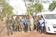 Pictured left to right, U.S. Army Spc. Nathaniel McKinnon, civil affairs specialist, U.S. Army Staff Sgt. Julian Holman, civil affairs team sergeant and U.S. Army Maj. Jennifer Stachura, civil affairs team lead, pose for a photo with Ghana Armed Forces (GAF) and Ghanaian civilian medical providers prior to a medical civil action program (MEDCAP) at Sakpegu Primary School in Sunson, Ghana, Feb. 9, 2024. The U.S. Army Southern European Task Force, Africa (SETAF-AF) Civil Affairs team in Ghana partnered with the GAF to provide de-wormer and personal hygiene products to Sunson community members as part of the MEDCAP.  SETAF-AF Civil Affairs teams specialize in fostering cooperation and building relationships between military forces and civilian populations in Africa. Through a variety of programs, including MEDCAPs, these teams deliver essential services, conduct humanitarian assistance, and implement development projects aimed at improving living conditions and promoting stability in the region. Their efforts underscore the U.S. commitment to supporting African communities, enhancing mutual understanding, and contributing to long-term peace and security across the continent.