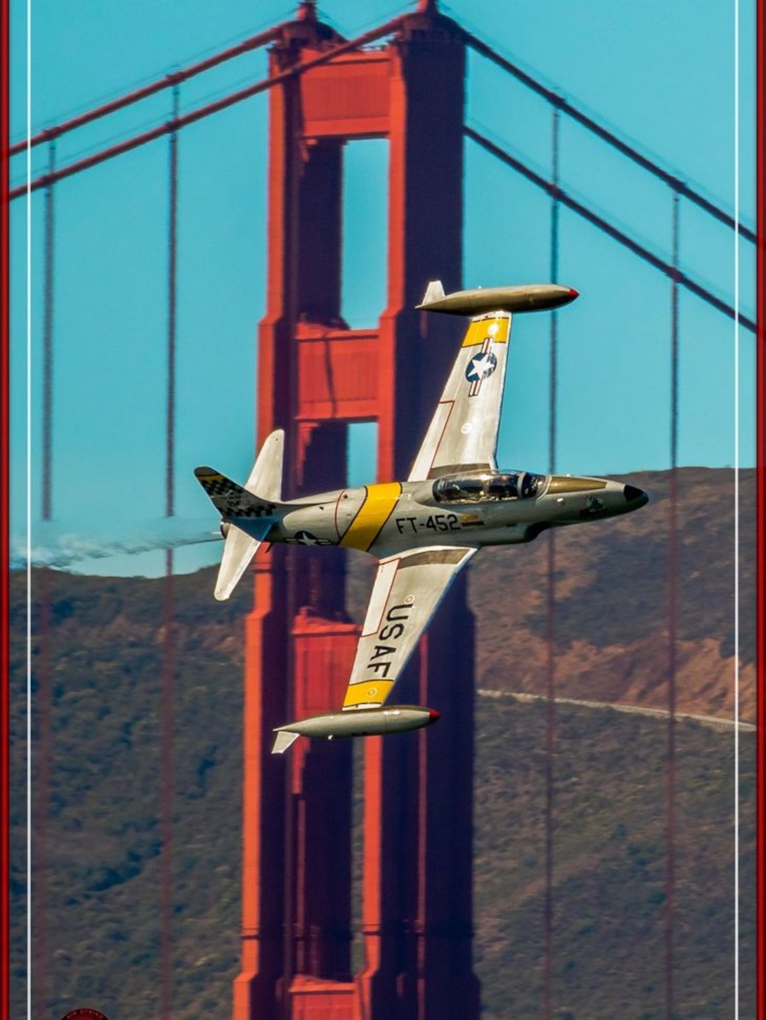 A plane soars through the sky.