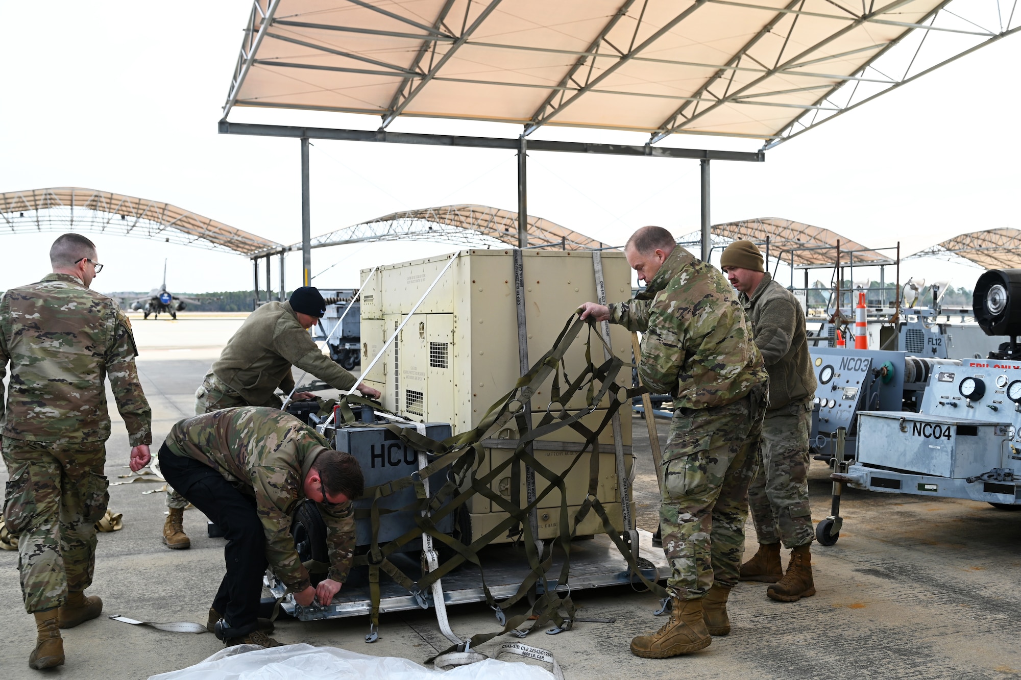 The South Carolina Air National Guard conducts exercise Typhoon Fox to enhance readiness and response capabilities by simulating a wide array of potential threats Feb. 29 through March 2, 2024. The three-day exercise focused on executing operations within an adversary’s Weapons Engagement Zone (WEZ) to prepare personnel for various challenges ranging from ground attacks to sophisticated cyber and ballistic missile threats.  (U.S. Air National Guard photo by Tech. Sgt. Mackenzie Bacalzo).