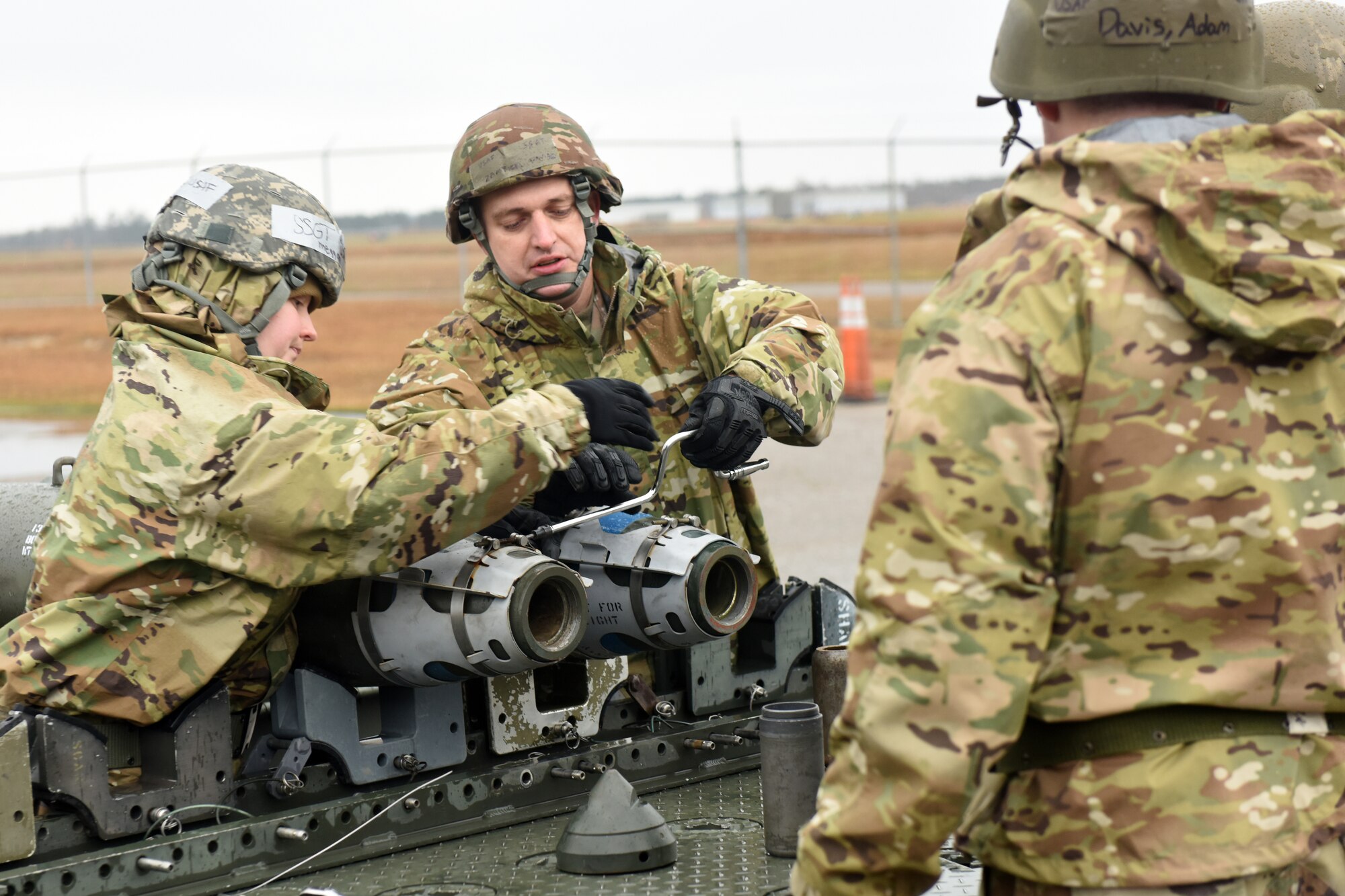 The South Carolina Air National Guard conducts exercise Typhoon Fox to enhance readiness and response capabilities by simulating a wide array of potential threats Feb. 29 through March 2, 2024. The three-day exercise focused on executing operations within an adversary’s Weapons Engagement Zone (WEZ) to prepare personnel for various challenges ranging from ground attacks to sophisticated cyber and ballistic missile threats.  (U.S. Air National Guard photo by Tech. Sgt. Mackenzie Bacalzo).