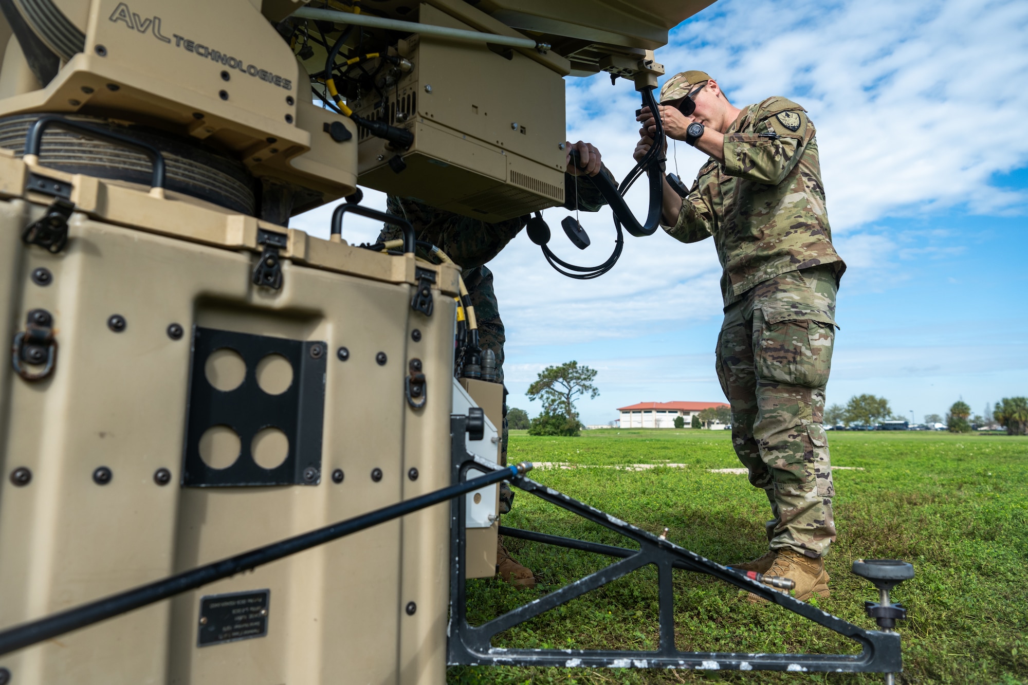 During the exercise, Atencio and the rest of the 1st JCSS team were tasked to create and operate a foreign environment command center with the capabilities to communicate vital information long distances without endangering the operational security of the mission. (U.S. Air Force photo by Senior Airman Zachary Foster)