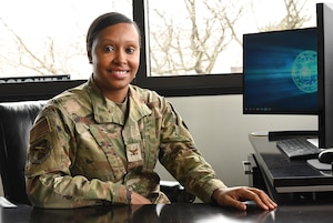 Col. Natasha Taylor, 113th Wing Deputy Commander, takes a moment for a photo during a busy work week with the D.C. Air National Guard, Mar. 8, 2024