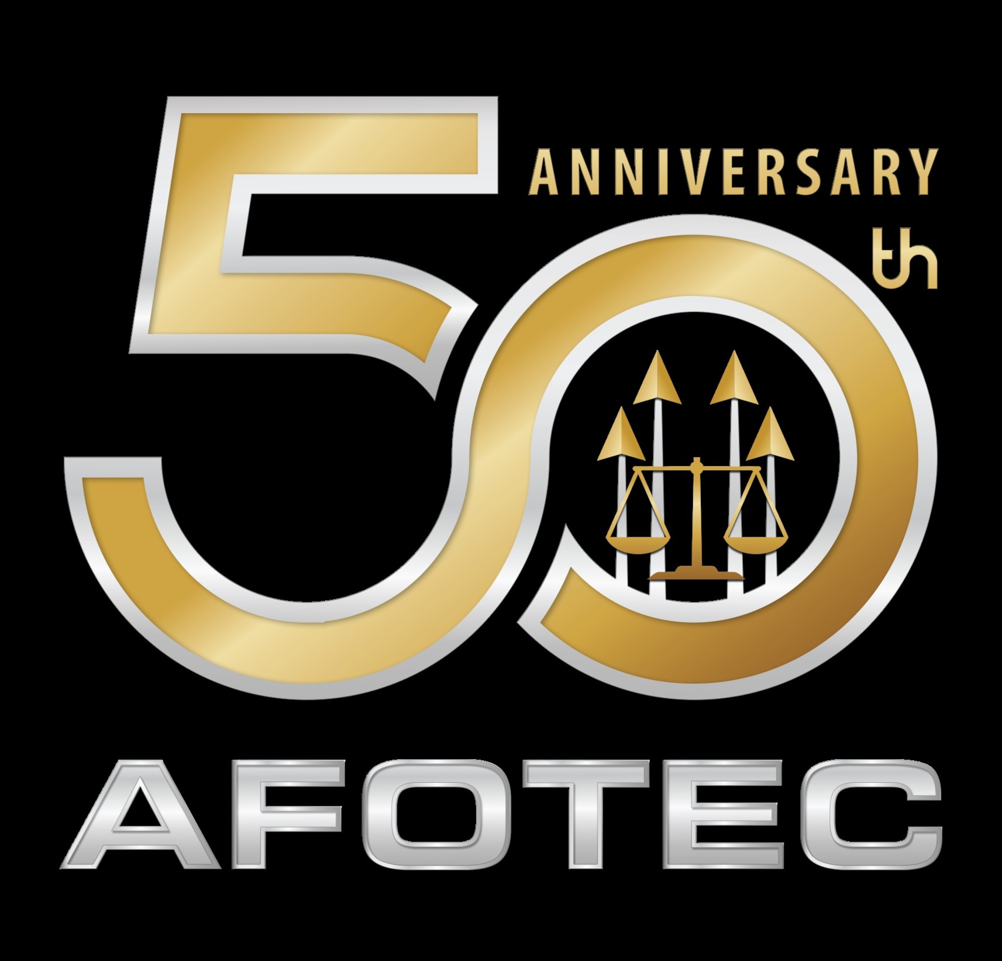 Air Force Operational Test and Evaluation Center 50th Anniversary logo.