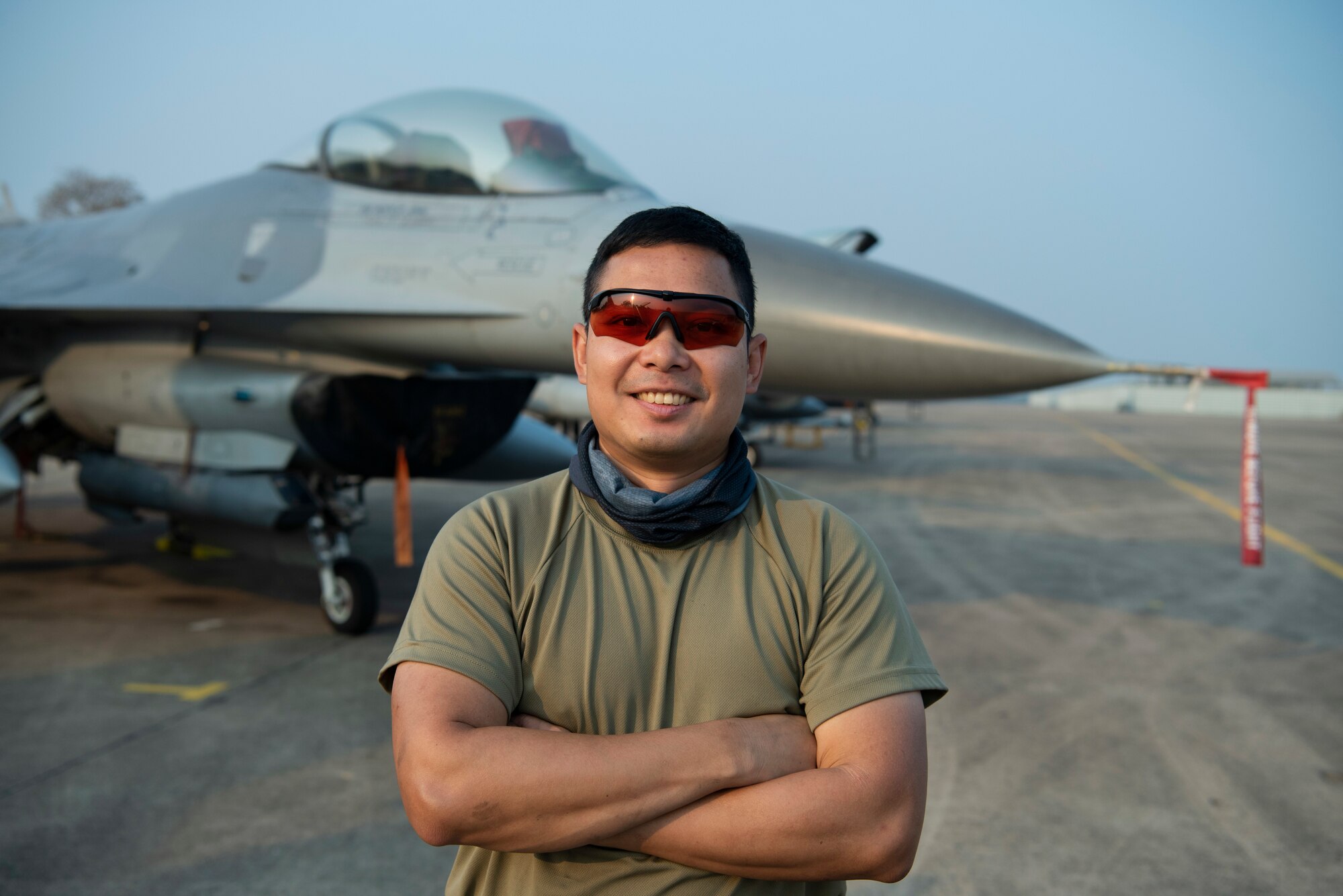 Airman poses for a photo
