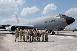 Female Airmen board a KC-135 Stratotanker