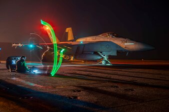 USS Dwight D. Eisenhower (CVN 69) flight operations with VFA-131 in the Red Sea.