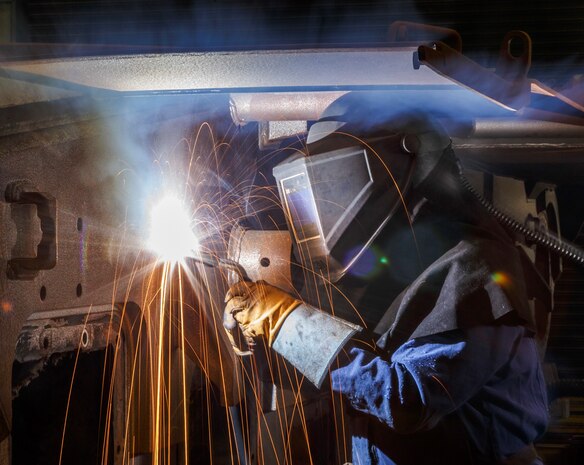 A man welding