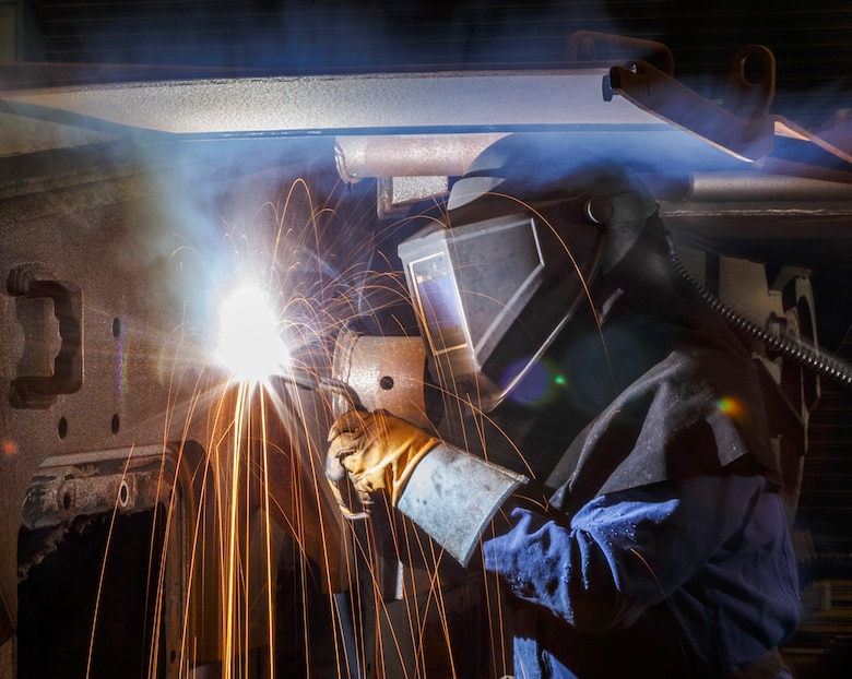 A man welding
