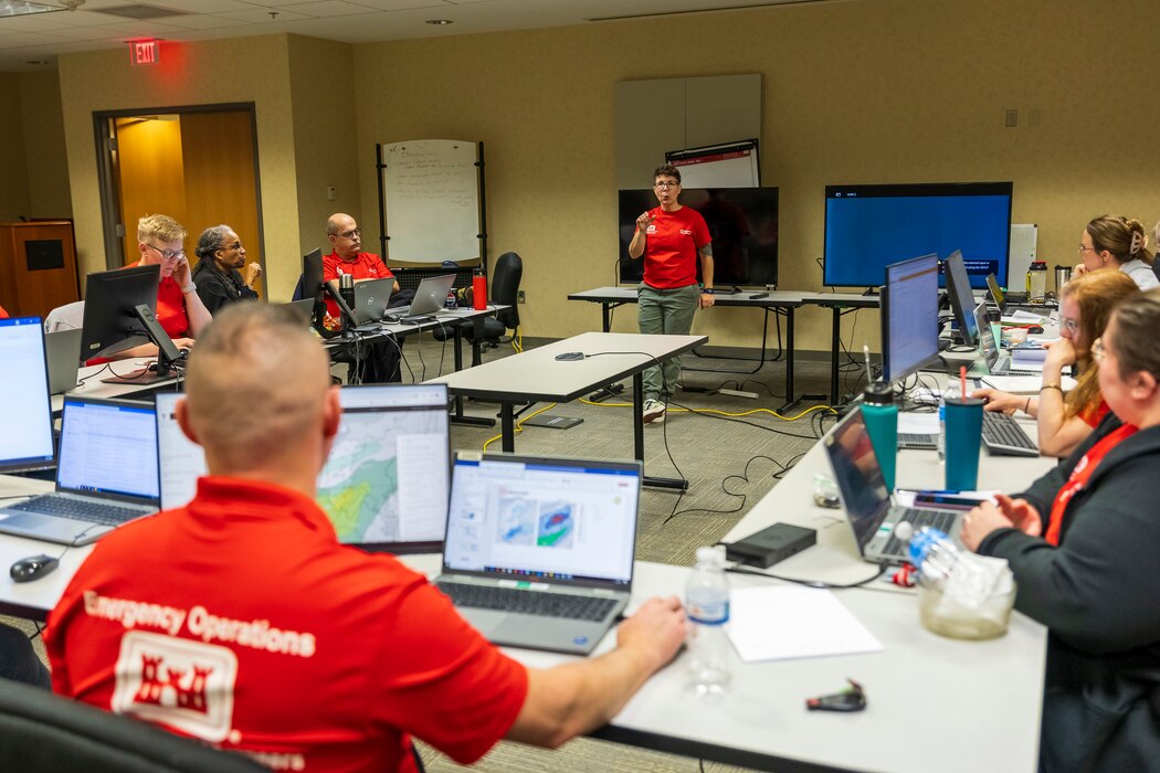 The Pittsburgh District hosted a multi-day exercise to simulate intense rain in a short time, leading to floods in a nearby county. Throughout the scenario, the Crisis Action Team and the district staff responded to rapidly changing events.