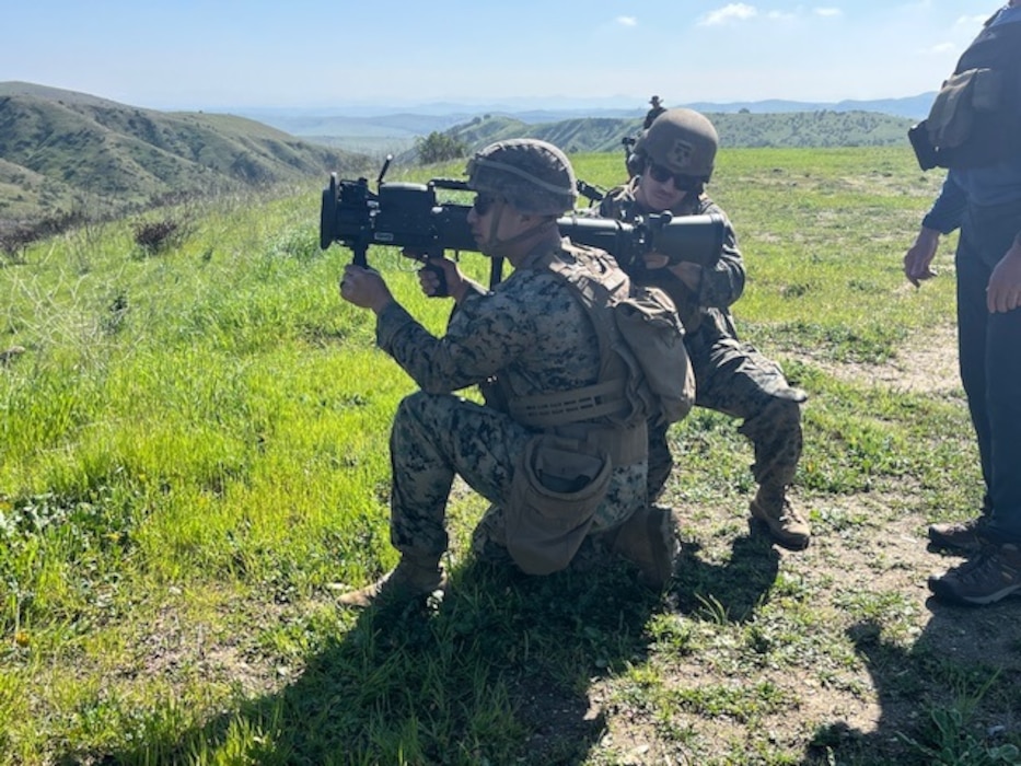 2nd Battalion, 23d Marine Regiment and 4th LAR hosted and conduct the MFR West Multi-role Anti-Armor Antipersonnel Weapons System (MAAWS) New Equipment Training (NET) aboard Camp Pendleton, CA. During this training, the Marines from 23d Marine Regiment, 4th LAR, 4th CEB, and 4th Recon conducted one day of classroom instruction and practical application on how to inspect, boresight, load, engage targets, unload, and trouble-shoot the MAAWS system. After completing the classroom portion the students conducted a day and night fire static range using 7.62 tracer trainers, Training Practice, Smoke, and Illumination rounds.