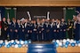 Chief Master Sergeants of Misawa Air Base pose for a group photo during the Chief Master Sergeant Recognition Ceremony at Misawa Air Base, Japan, March 9, 2024.