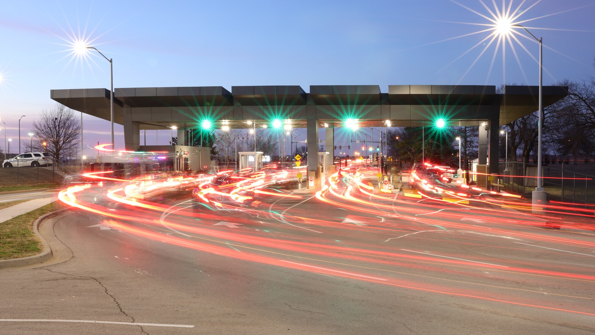 vehicles entering tinker air force base