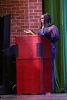 Person speaking at podium