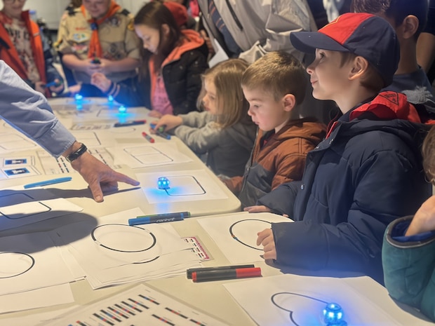 Scouts during National Cryptologic Museum's Scout Day 2024.