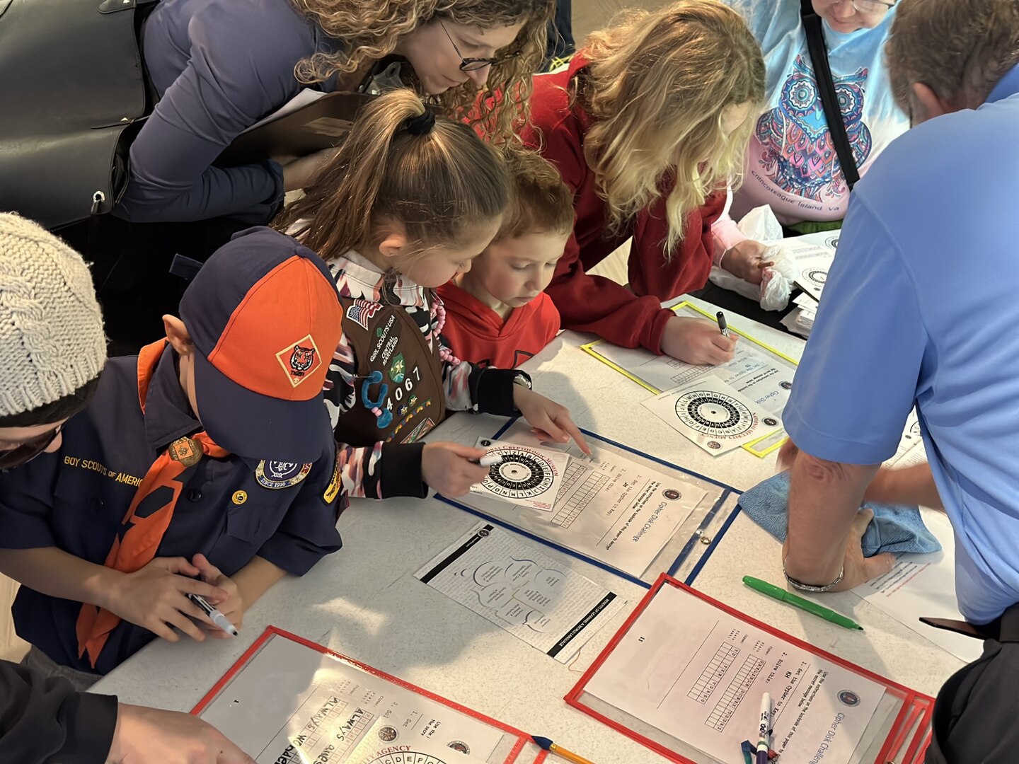 Scouts during National Cryptologic Museum's Scout Day 2024.