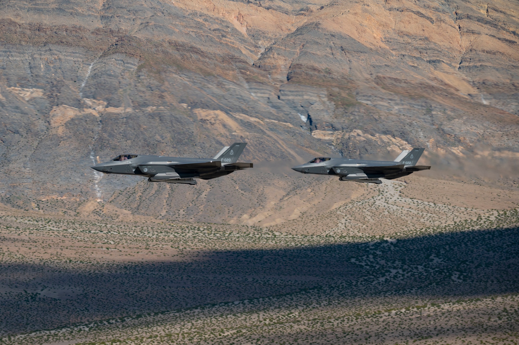 Two Royal Netherlands Air Force F-35A Lightning IIs