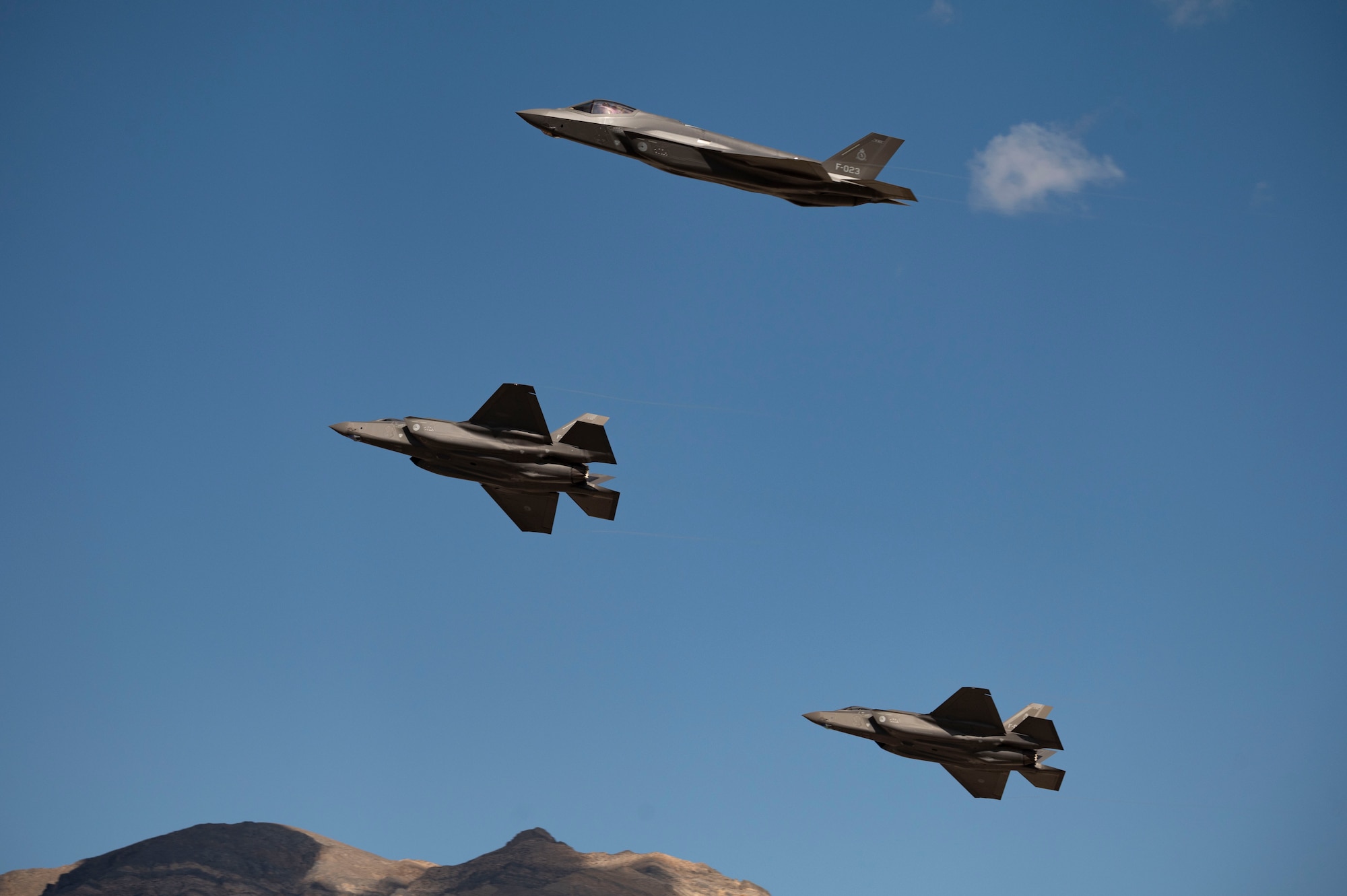 Two Royal Netherlands Air Force F-35A Lightning IIs