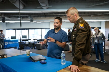 Army Gen. Daniel Hokanson, chief, National Guard Bureau, joins the South by Southwest Conference, Austin, Texas, March 9-10, 2024. Hokanson engaged with entrepreneurs, small business owners and innovators about new concepts that could benefit the Guard and the Joint Force.