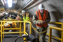 Capt. Steven Stasick, Joint Task Force-Red Hill (JTF-RH) Repair and Maintenance Director, leads members of the U.S. Environmental Protection Agency and Hawaii Department of Health during an inspection of the Red Hill Bulk Fuel Storage Facility (RHBFSF) with other members of the JTF-RH response directorate, Halawa, Hawaii, Mar. 6, 2024.