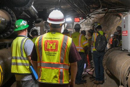 Members of the U.S. Environmental Protection Agency and Hawaii Department of Health perform an inspection of the Red Hill Bulk Fuel Storage Facility (RHBFSF) with members of the Joint Task Force-Red Hill (JTF-RH) response directorate, Halawa, Hawaii, Mar. 6, 2024.