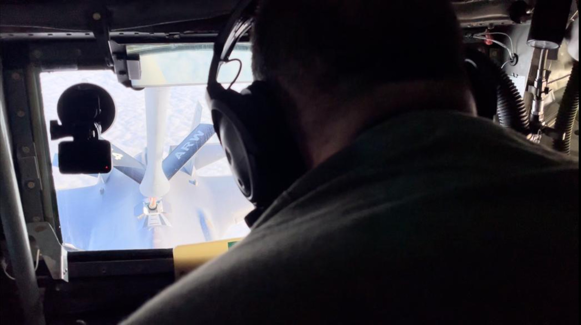 U.S. Air Force Tech. Sgt. Michael Randolph, a boom operator with the 914th Air Refueling Wing, refuels a Norwegian F-35 Lightning II from a KC-135 Stratotanker over the High North during Nordic Response 24, March 8, 2024.
