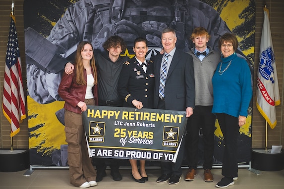 Lt. Col. Jennifer Roberts retires from the Army after 25 years of service