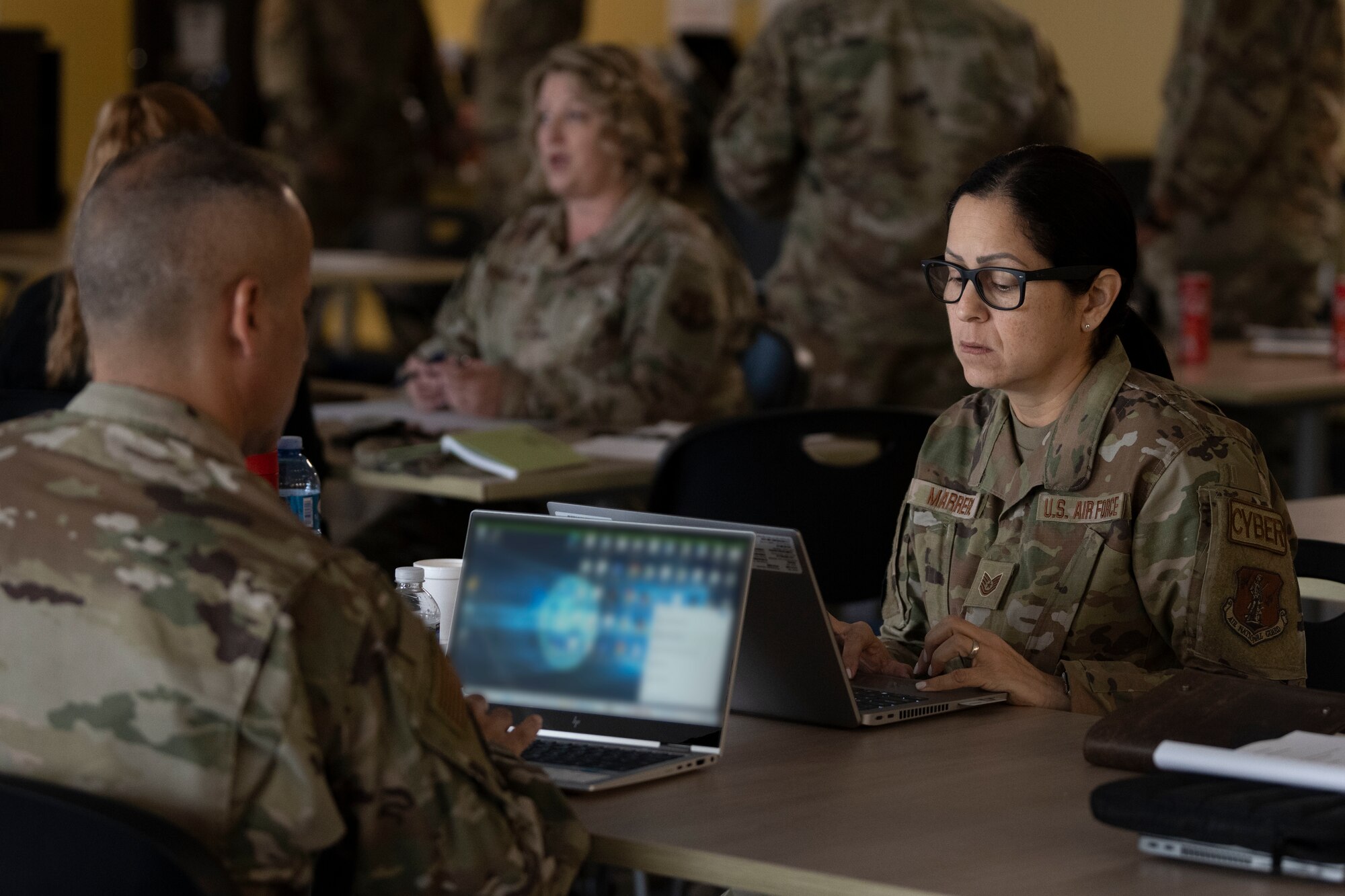 U.S. Airmen attend the Unit Leadership Workshop, at Muñiz Air National Guard Base, Carolina, Puerto Rico, Jan. 25, 2024. The one-day course, developed by the National Guard Bureau Inspector General's office, seeked to address deficiencies identified in unit self-assessment programs and promoted continuous process improvement. (U.S. Air National Guard photo by Airman 1st Class Sharymel Montalvo Velez)