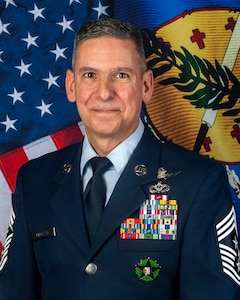 Official portrait of State Command Chief Master Sgt. Dennis Dipiazzo.
